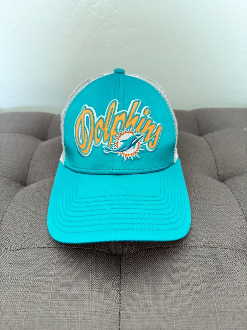 Miami Dolphins Women’s Trucker Hat Teal Adjustable Mesh Snapback